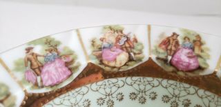 Fragonard Courting Couple Porcelain Display Bowl.  SAJI Fine China Japanese 8