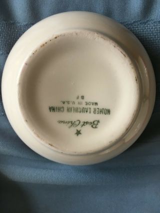 6 Vintage Homer Laughlin Best China Dessert Bowls Restaurant Ware Red Band 4