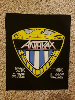 Anthrax We Are The Law 1988 Nos Backpatch.