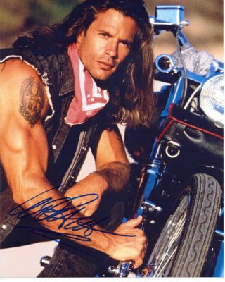 Lorenzo Lamas Grease Renegade Actor Signed 8x10 Photo With