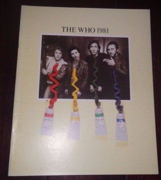 The Who Faces Dance Tour 1981 Concert Program Book Wembley Arena Nos