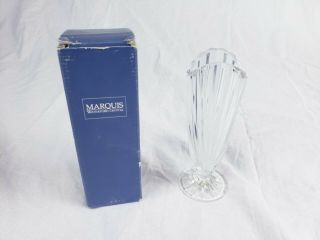 Marquis By Waterford Crystal Nautic Shell Bud Vase 7 " Vintage 1992