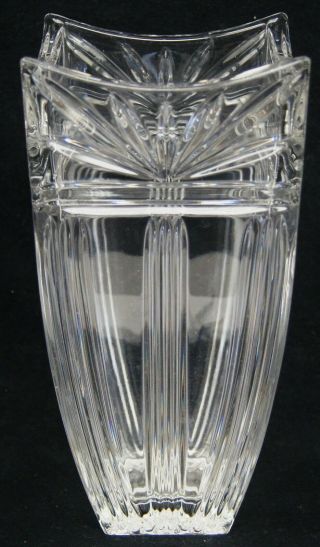 Vintage Waterford Marquis Crystal 7.  5 " Flower Vase Odyssey Clear Square B0478