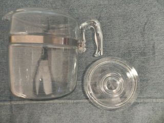 Vtg Pyrex Glass 9 Cup Percolator Coffee Pot & Lid 7759 - B,  Usa Made No Insides