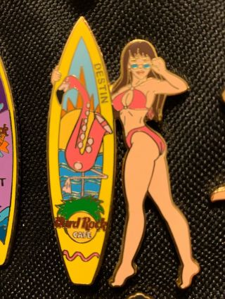 Hard Rock Cafe Destin Surfer Babe Girl Pin