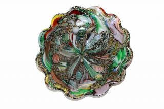Avem Dino Martens Tutti Frutti Glass Bowl Not Signed Murano Italia Art 1950 