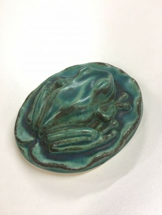 Pewabic Pottery Tile Company Detroit Ceramic FROG Paperweight/ Wall Piece 2004 4