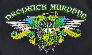 Dropkick Murphys T - Shirt Medium Bagpipe Wings Up To Boston Tour Concert