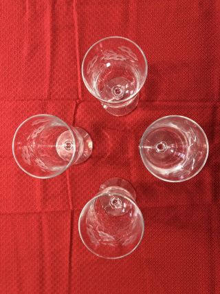 4 Antique,  Vintage Water Glasses,  With Cut,  Frosted Design 5