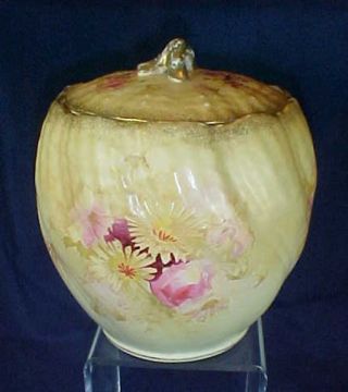 Vintage S.  F.  & Co.  Royal Lorne England Biscuit Jar Lid Hand Painted