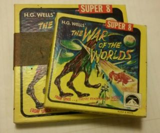 Super8 War Of The Worlds Movie Reels 3 " And 5 " H.  G.  Wells Black And White Film