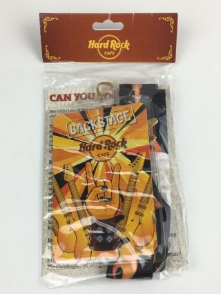 Hard Rock Cafe Backstage Pass With Lanyard And Guitar Pin