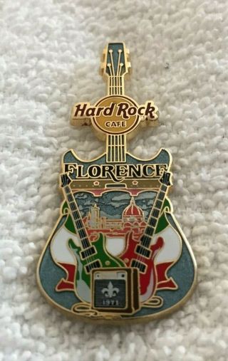Hard Rock Cafe Florence 2014 Core City Tee Guitar Pin - V14