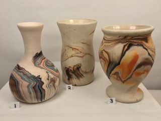 Nemadji Pottery 3 Vase Set