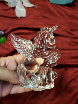 Glass Pegasus Flying Horse Unicorn Figurine With Wings 5 