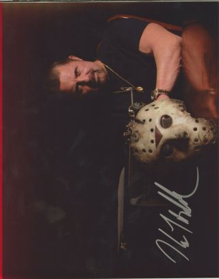Kane Hodder Friday The 13th Signed 8x10 Jason Voorhees Photo W/coa