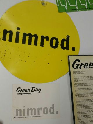 GREEN DAY Nimrod Promotional Hangar,  decals,  book& flyer from 1997 Reprise records 2