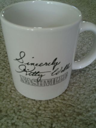 Kitty Wells & Johnny Wright Autographed Ceramic Nashville Music City Coffee Mug