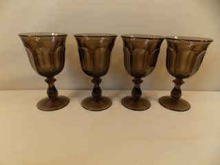 Imperial Glass " Old Williamsburg - Brown " Water Stems/goblets