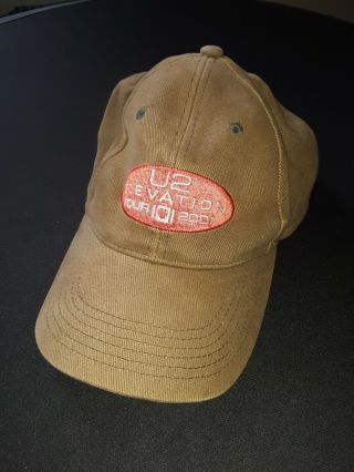 Rare Vtg U2 Elevation Tour 2001 Red Patch Strapback Adjustable Cap Hat