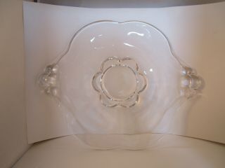 Vintage Duncan Miller Canterbury Clear Glass Two Handled Cake Plate