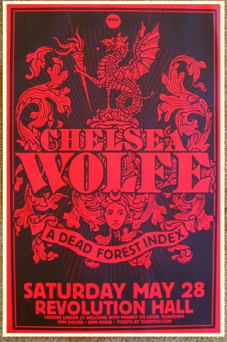 Chelsea Wolfe 2016 Gig Poster Portland Oregon Concert