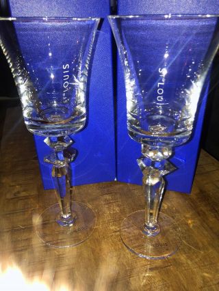St.  Louis Crystal Water/wine Glass Set Of 2