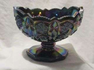 Vintage Smith Mckee Kemple Toltec Amethyst Purple Carnival Jelly Compote Rare