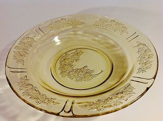 Depression Glass Green Sharon Cabbage Rose Soup Bowl 7 5/8 Inch