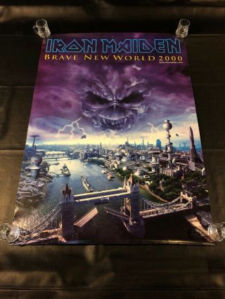 Iron Maiden Brave World 2000 Tour Poster Judas Priest Motorhead