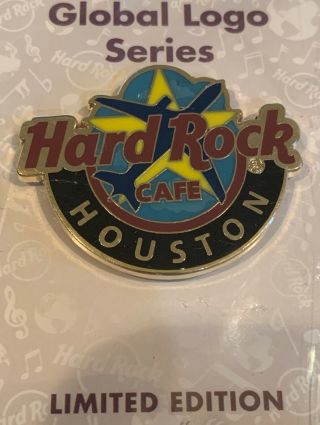 Hard Rock Cafe Houston Airport Global Logo Series Airplane Pin Gm