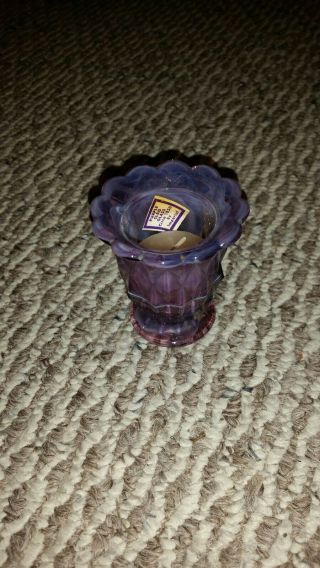 Vintage Imperial Purple Slag Glass 3 " Votive / Tea Light Candle Holder