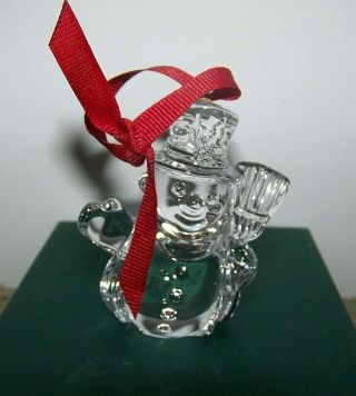 Waterford Crystal Marquis Snowman Christmas Ornament Endearments 1st In Series