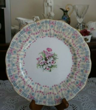 Vintage Queen Anne Royal Bridal Gown Salad Plate,  England