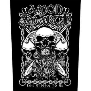 Official Licensed - Amon Amarth - Bearded Skull Back Patch Viking Metal