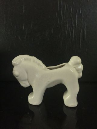 Mccoy Stretch Horse Ceramic Planter Matte White