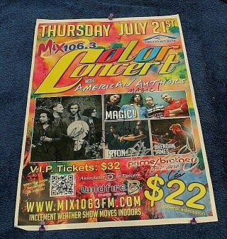 11 " X 17 " Poster Autographed Hand Signed By American Authors And Magic