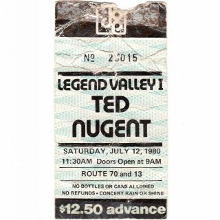 Scorpions & Ted Nugent & Def Leppard Concert Ticket Stub 7/12/80 Ohio Blackfoot