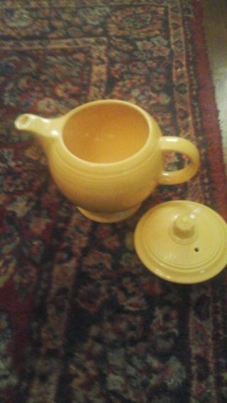 Vintage Fiestaware Yellow Teapot With Lid.  No Scratches,  Cracks,  Or Flaws.