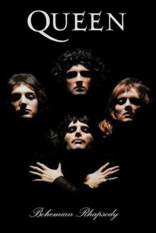 Queen Bohemian Rhapsody Poster Brian May Freddie Mercury 24x36 Guitar Pick