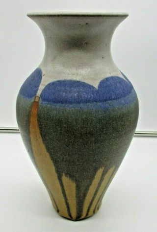 Studio Art Hand Crafted Signed Pottery Vase