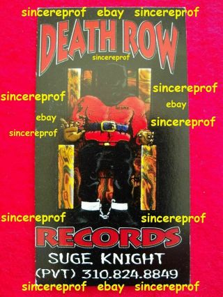 Death Row Records Red Shirt Suge Knight Og Business Card Vintage Tupac Snoop Pac