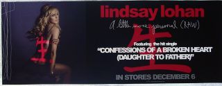 Lindsay Lohan A Little More Personal Promo Poster Confessions Of A Broken Heart