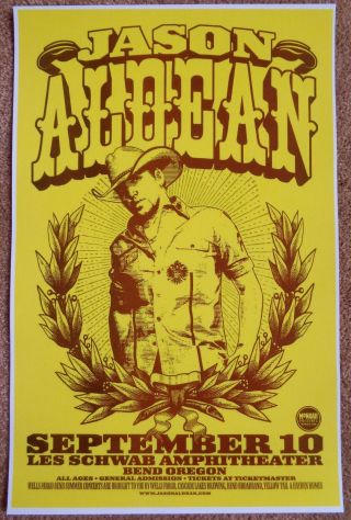Jason Aldean 2009 Gig Poster Bend Oregon Concert