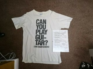 Courteeners Signed Lyric Sheet And T Shirt