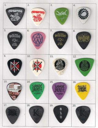 (14 Of 20) Rare And Collectable Napalm Death Guitar Pick / Plectrum