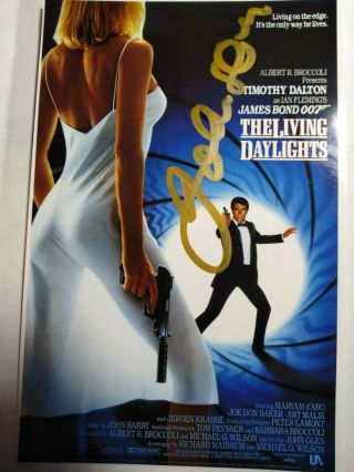 John Glen Hand Signed 4x6 Photo - James Bond 007 The Living Daylights Director