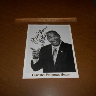 Clarence " Frogman " Henry Is An American Rhythm,  Blues Singer Hand Signed 8 X 10