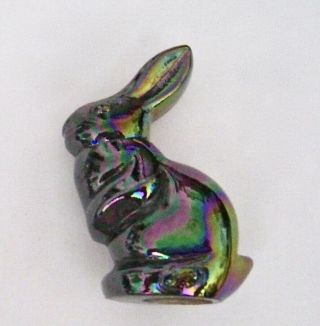 Vintage Miniature Fenton Carnival Glass Rabbit 2 3/4 " Tall