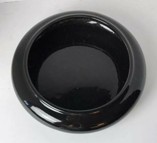 Vintage Haeger Large Black Rounded Ebony Glazed Ceramic Vase/planter 5153